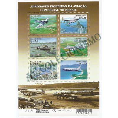 B122 - Aeronaves Pioneiras no Brasil - 2001 - MINT