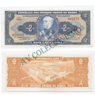 C015 - 2 Cruzeiros - 1954 - Sob/FE