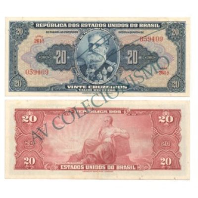 C021 - 20 Cruzeiros - Autografada - 1943 - FE