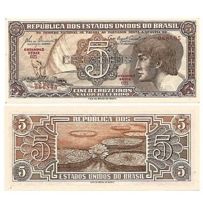 C111 - 5 Cruzeiros - Índio - Serie 021 - 1961 - FE
