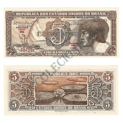 C112 - 5 Cruzeiros - Índio - Serie 084 - 1962 - FE