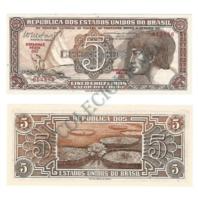 C112 - 5 Cruzeiros - Índio - Serie 087 - 1962 - FE