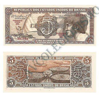 C112 - 5 Cruzeiros - Índio - Série 091 - 1962 - FE