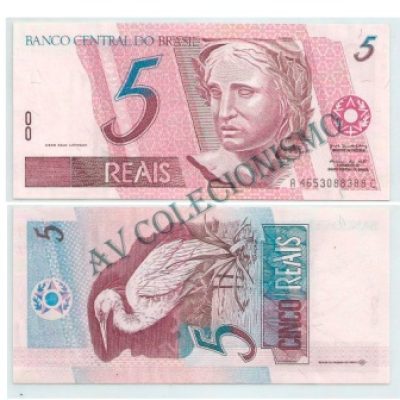 C273 - Cédula Brasil - 5 Reais - 1999 - FE