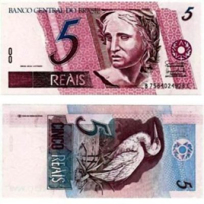 C277 - Cédula Brasil - 5 Reais - 2007 - FE