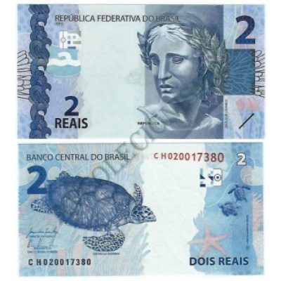 C334B - Cédula Brasil - 2 Reais - Série - CH - 2015 - FE