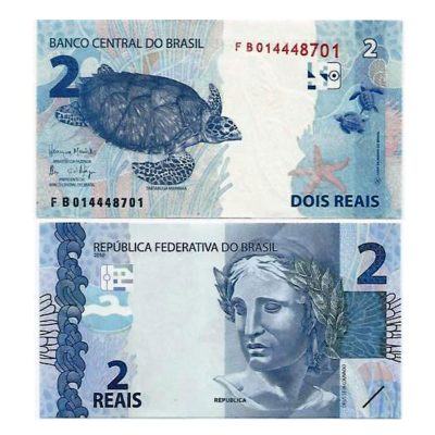 C336K - Cédula Brasil - 2 Reais - Série - FB - 2018 - FE