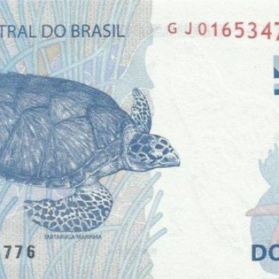 C339A - Cédula Brasil - 2 Reais - Série - GJ - 2020 - FE