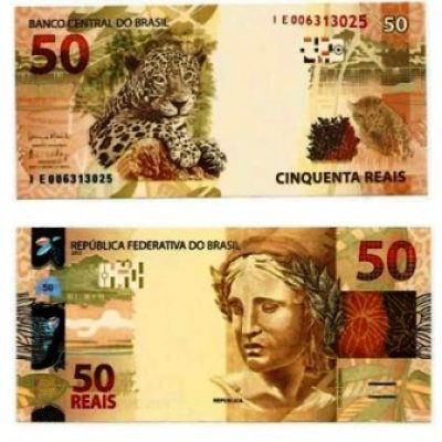 C361I - Cédula Brasil - 50 Reais - Série - IE - 2018 - FE