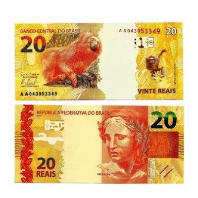 C351A - Cédula Brasil - 20 Reais - Série - AA- 2012 - FE