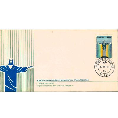 FDC233CPD - 50 anos da inauguração do monumento ao Cristo Redentor - 1981