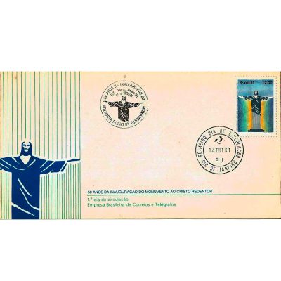 FDC233CBC/CPD - 50 anos da inauguração do monumento ao Cristo Redentor - 1981