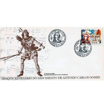 FDC396 - Sesquicentenário do nascimento de Antônio Carlos Gomes - 1986