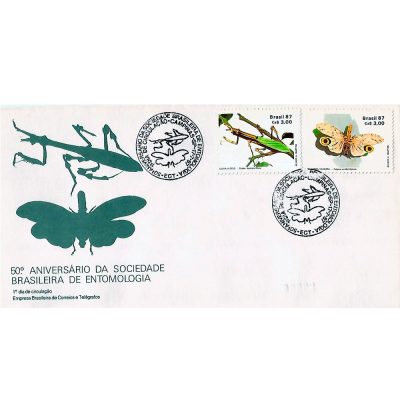 FDC425 - 50º Aniversário da Sociedade Brasileira de Entomologia - 1987