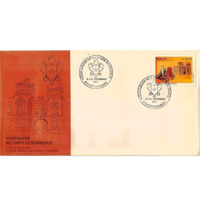 FDC535 - Homenagem ao Corpo de Bombeiros - 1991