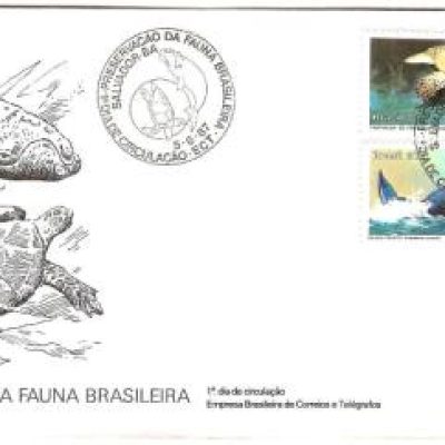 FDC421CPD - Preservação da Fauna Brasileira - Baleia e Tartaruga - 1987