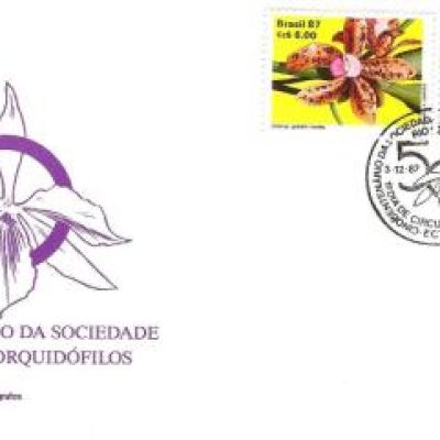 FDC435CPD - Cinquentenário da Sociedade Brasileira de Orquidófilos - 1987
