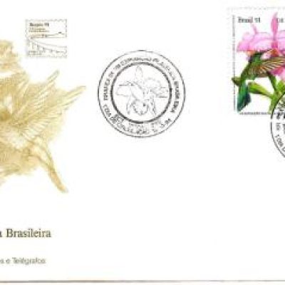 FDC544CPD - BRAPEX 91 - Beija-flores e Orquídeas - 1991