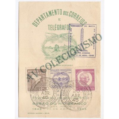 FO-01 - Centenário do Barão do Rio Branco - 1945