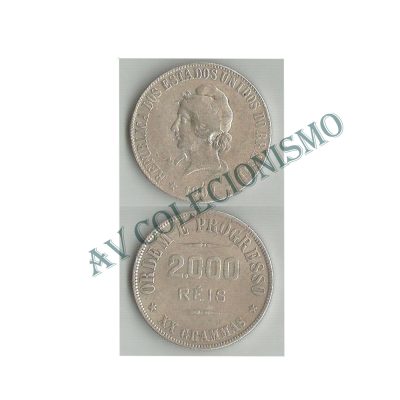 MPR 696 - Moeda 2000 réis - Prata - 1907 - MBC
