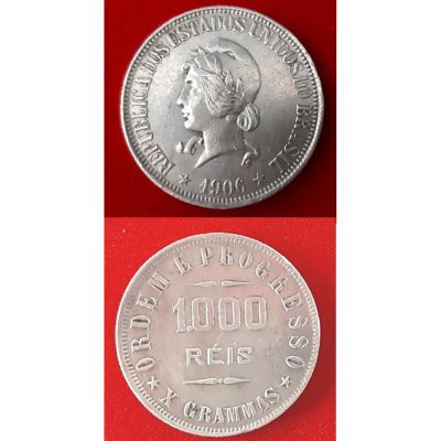 MPR 686 - Moeda 1000 Reis - Prata - 1906 - SOB