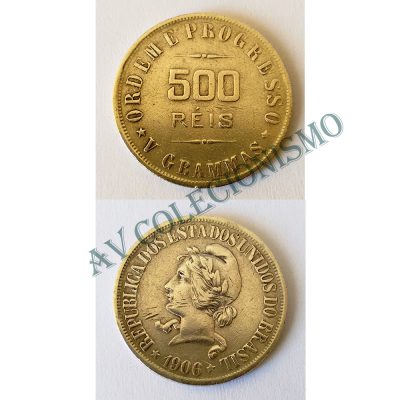 MPR 681 - Moeda 500 réis - Prata - 1906 - SOB