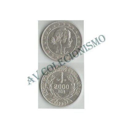 MPR 713 - Moeda 2000 réis - Prata - 1927 - SOB