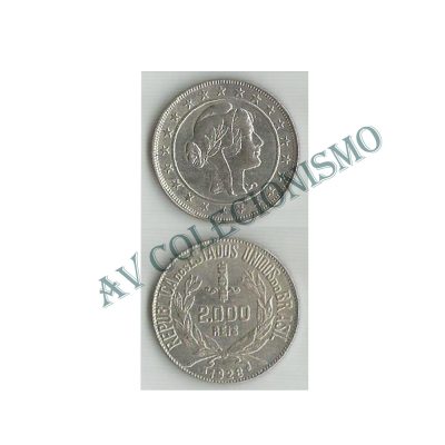 MPR 714 - Moeda 2000 réis - Prata - 1928 - SOB