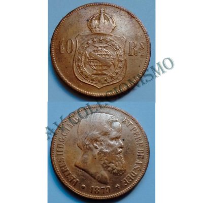 MBZ 796 - Moeda 40 Réis - Bronze - 1879 - MBC