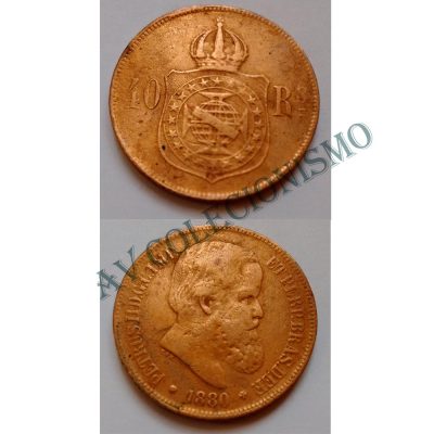 MBZ 797 - Moeda 40 Réis - Bronze - 1880 - MBC