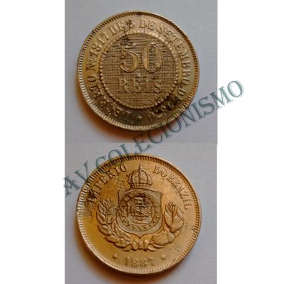 MNI 003 - Moedas 50 réis - 1887 - MBC