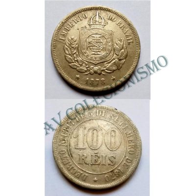 MNI 011 - Moeda 100 réis - Niquel - 1878 -  MBC