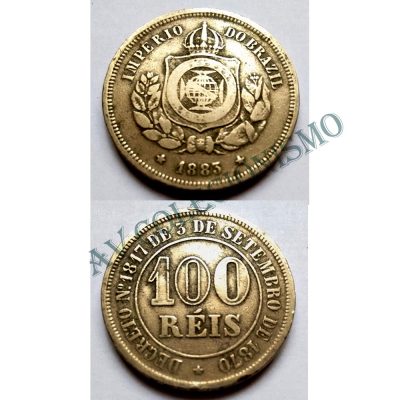 MNI 016 - Moeda 100 réis - Niquel - 1883 -  MBC