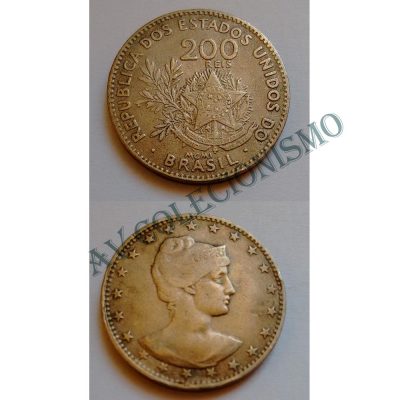 MNI 055 - Moeda 200 réis - Níquel - 1901 - MCMI - MBC