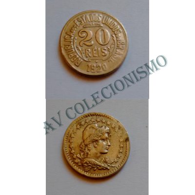 MNI 060 - Moeda 20 réis - Níquel - 1920 - MBC