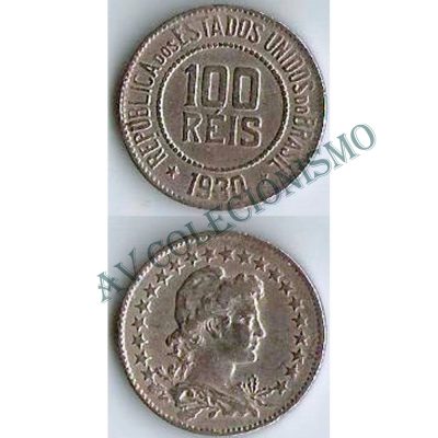 MNI 085 - Moeda 100 réis - Níquel - 1930 - SOB