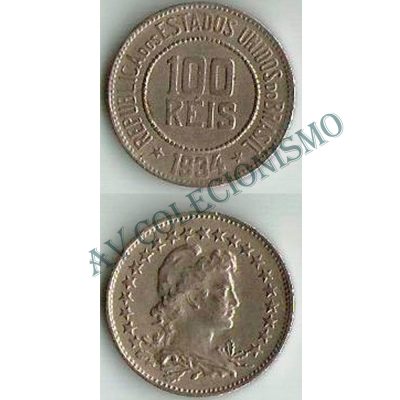 MNI 089 - Moeda 100 réis - Níquel - 1934 - MBC
