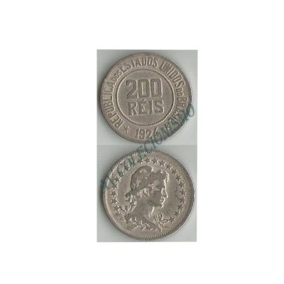 MNI 097 - Moeda 200 réis - Níquel - 1924 - MBC