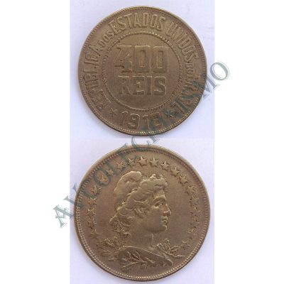 MNI 109 - Moeda 400 réis - Níquel - 1918 - MBC