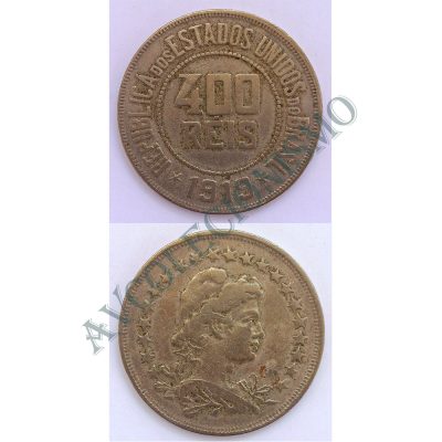 MNI 110 - Moeda 400 réis - Níquel - 1919 - MBC