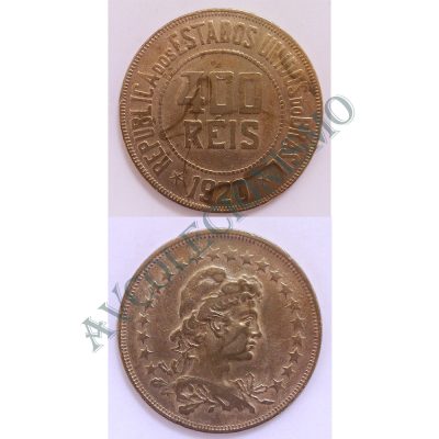 MNI 111 - Moeda 400 réis - Níquel - 1920 - MBC