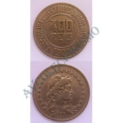 MNI 112 - Moeda 400 réis - Níquel - 1921 - MBC