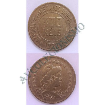MNI 113 - Moeda 400 réis - Níquel - 1922 - MBC