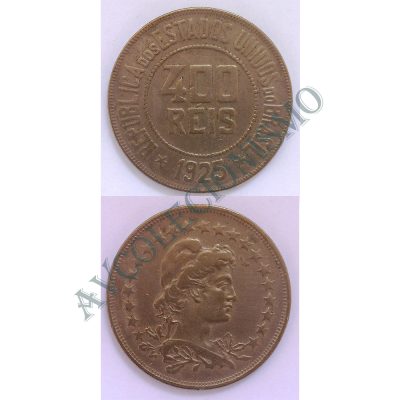 MNI 115 - Moeda 400 réis - Níquel - 1925 - MBC