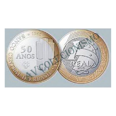 MRS 607 - Moeda 1 Real - 50 Anos do Banco Central - 2015 - FC