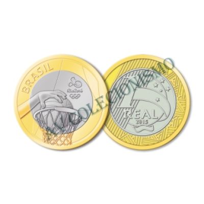 MRS 595 - Moeda 1 Real - Jogos Olímpicos - Rio2016 - Basquete - 2015 - FC