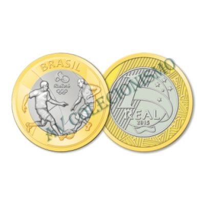 MRS 599 - Moeda 1 Real - Jogos Olímpicos - Rio2016 - Futebol - 2015 - FC