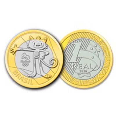 MRS 605 - Moeda 1 Real - VINICIUS - MASCOTE DOS JOGOS OLÍMPICOS RIO 2016 - FC