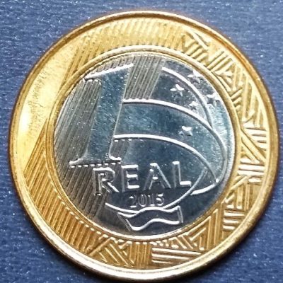 MRS 595E - Moeda 1 Real - Jogos Olímpicos - Rio2016 - Basquete - DATA REBATIDA no ANVERSO - 2015 - FC