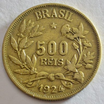 MVM 124 - Moeda 500 réis - Bronze/Aluminio - 1924 - SOB